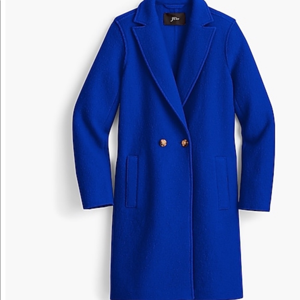⚡️SOLD⚡️J.Crew Petite Daphne topcoat in Italian boiled wool - ROYAL COLBALT BLUE